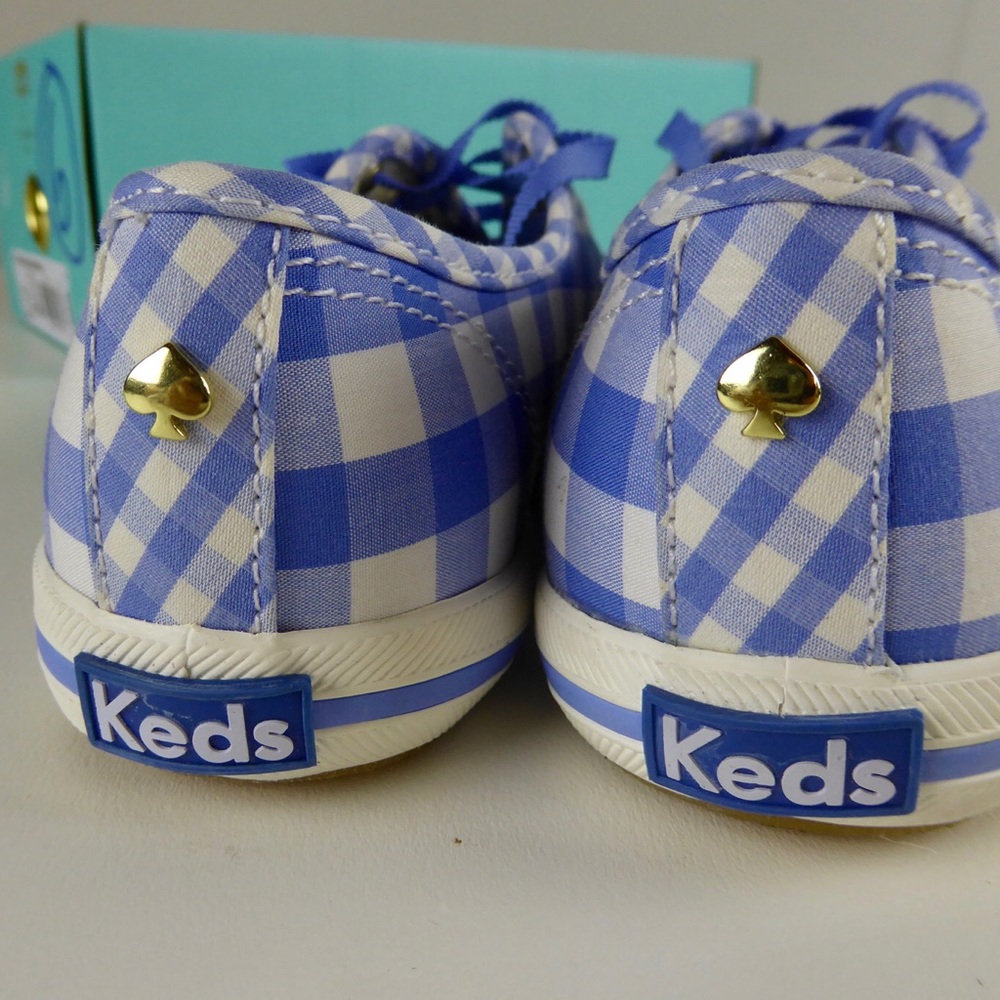 kate spade Keds Gingham Sneakers in Blue and White